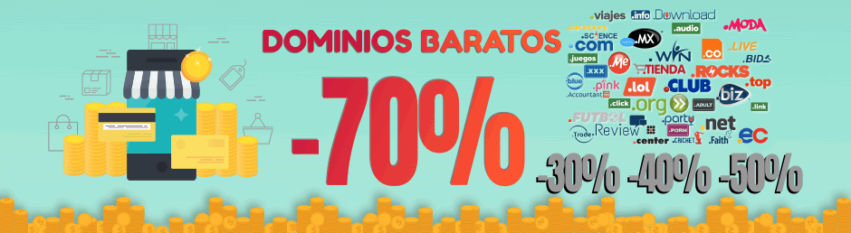 Compra Dominios de Internet baratos dominios con descuento