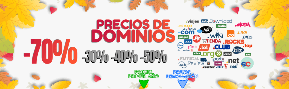 Precios de Dominio